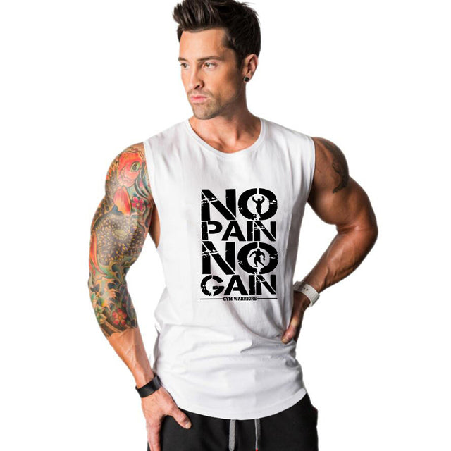 Men's Round Neck Sleeveless Quick Dry Sporty Stringer Vests