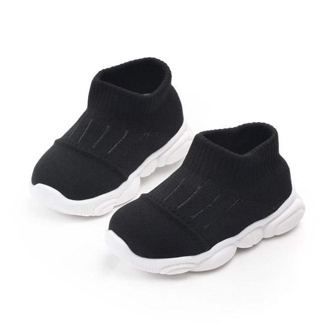 Baby's Round Toe Mesh Breathable Pattern Slip On Casual Shoes