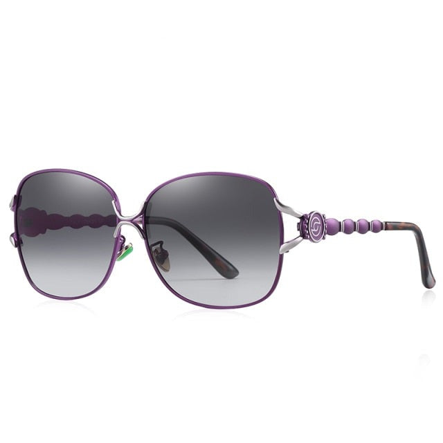 Women's Square Mirror Polarized Retro Oversized Classy Sunglasses