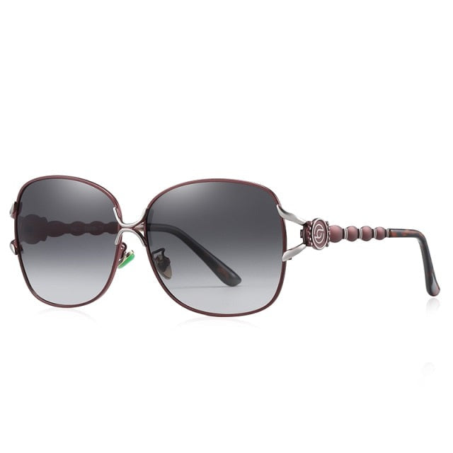 Women's Square Mirror Polarized Retro Oversized Classy Sunglasses