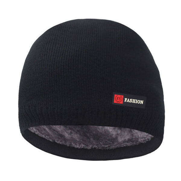 Men's Cloth Acrylic Faux Fur Knitted Winter Wear Beanies Hat