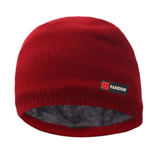 Men's Cloth Acrylic Faux Fur Knitted Winter Wear Beanies Hat