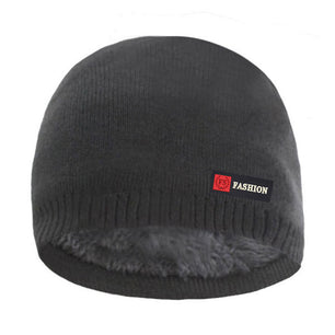 Men's Cloth Acrylic Faux Fur Knitted Winter Wear Beanies Hat