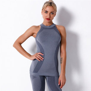 Women's Turtle Neck Crop Top With Gym Wear Legging Set