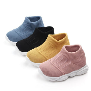 Baby's Round Toe Mesh Breathable Pattern Slip On Casual Shoes