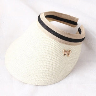 Women's Round Straw Empty Top Beach Wear Handmade Summer Hat