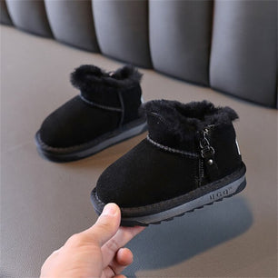 Kid's Round Toe Snow Pattern Breathable Lace Up Non Slip Sneakers