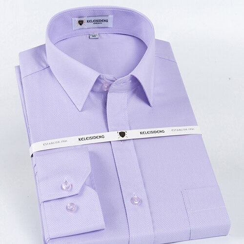 Men's Turn Down Collar Plain Pattern Button Pockets Shirt