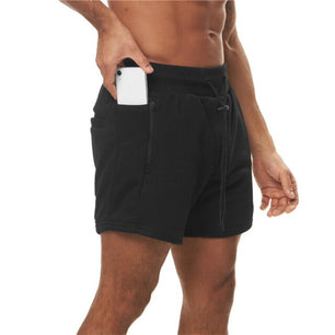 Men's Drawstring Waist Plain Pocket Beachwear Trunk Shorts