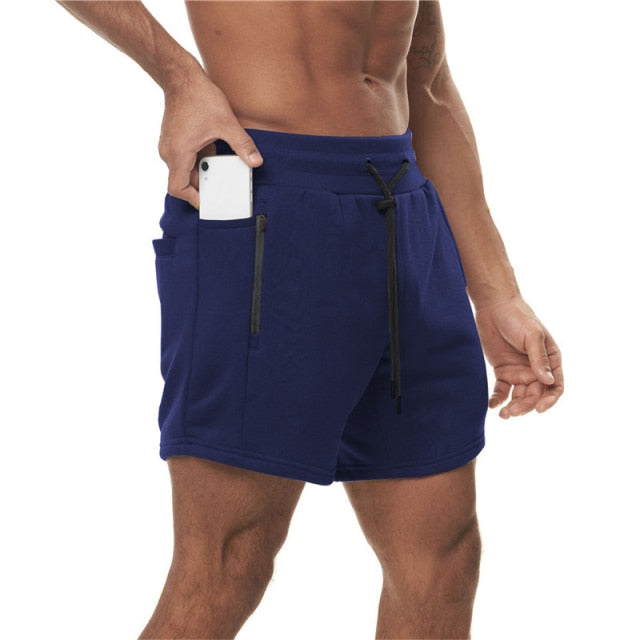 Men's Drawstring Waist Plain Pocket Beachwear Trunk Shorts