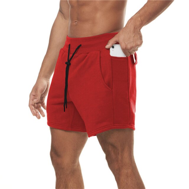 Men's Drawstring Waist Plain Pocket Beachwear Trunk Shorts