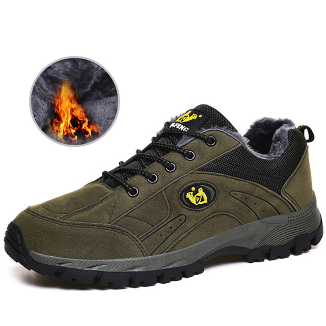 Men's Leather Outdoor Walking Footwear Casual Style Shoes