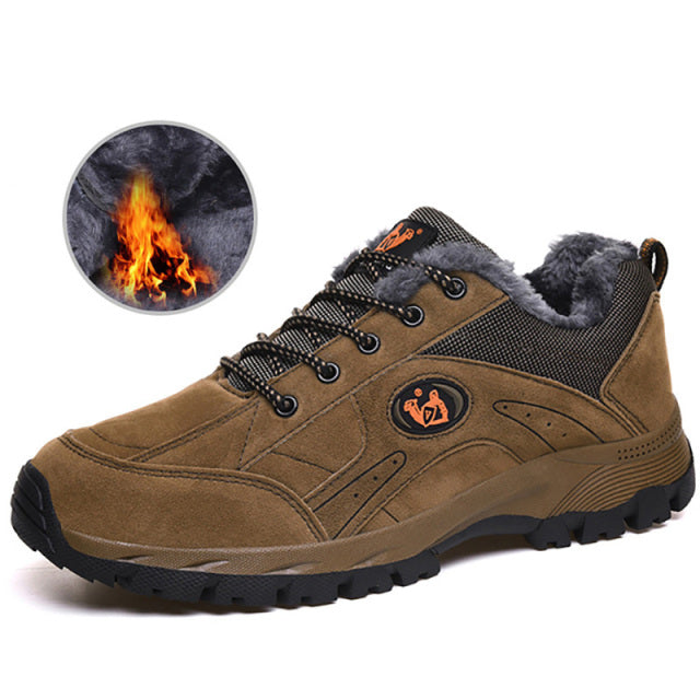 Men's Leather Outdoor Walking Footwear Casual Style Shoes