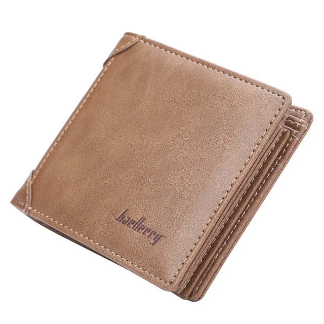 Men's Genuine Leather Multi Slit Card Holder Plain Zipper Wallet