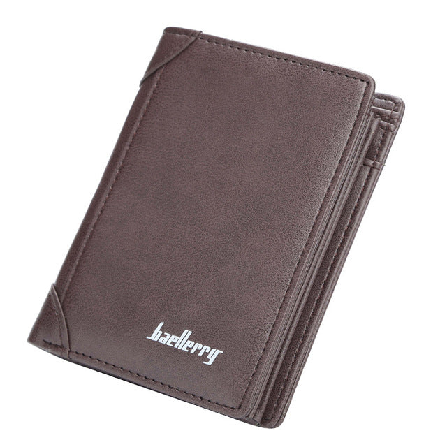 Men's Genuine Leather Multi Slit Card Holder Plain Zipper Wallet