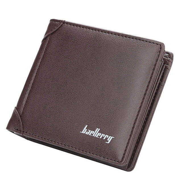 Men's Genuine Leather Multi Slit Card Holder Plain Zipper Wallet