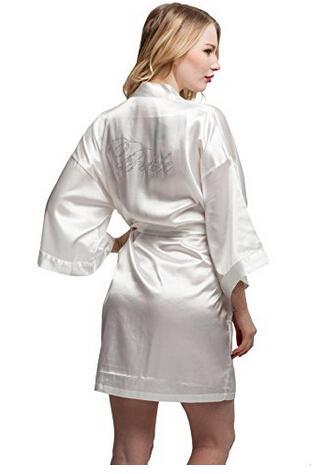 Women's Open Stitch Short Flare Sleeve Plain Waist Knot Nightgown