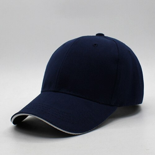 Men's Cotton Snapback Baseball Plain Blank Bone Solid Trendy Hat