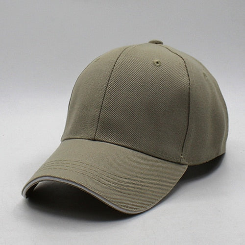 Men's Cotton Snapback Baseball Plain Blank Bone Solid Trendy Hat