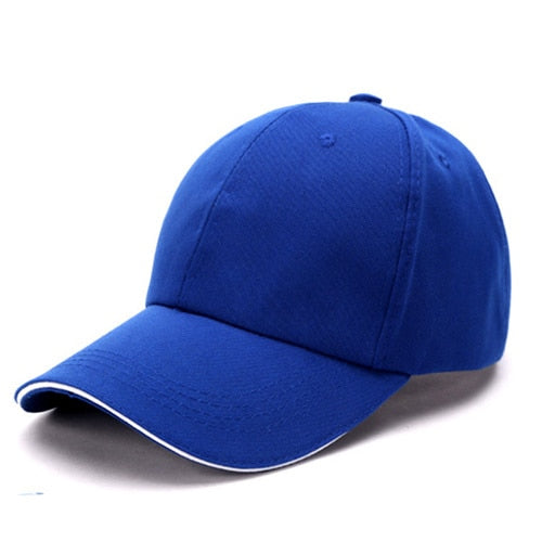 Men's Cotton Snapback Baseball Plain Blank Bone Solid Trendy Hat