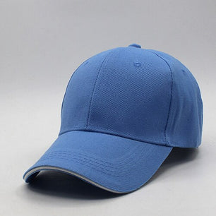 Men's Cotton Snapback Baseball Plain Blank Bone Solid Trendy Hat