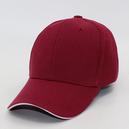 Men's Cotton Snapback Baseball Plain Blank Bone Solid Trendy Hat