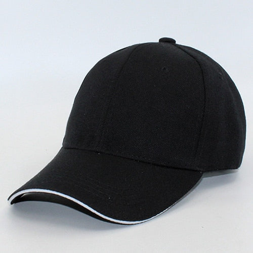 Men's Cotton Snapback Baseball Plain Blank Bone Solid Trendy Hat