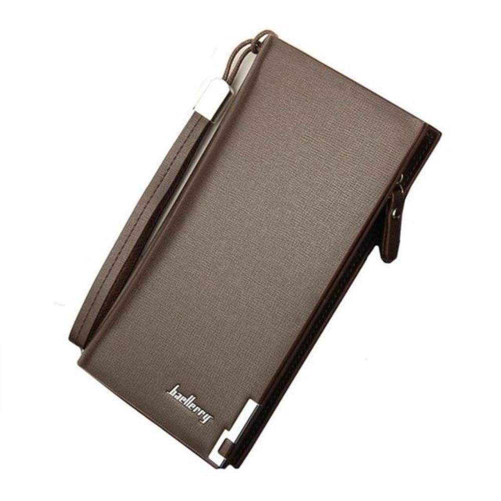 Men's Genuine Leather Multi Card Holder Zipper Closure Mini Wallets