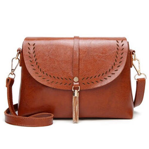 Women's Leather Open Pocket Adjusted-Strap Hasp Handbags