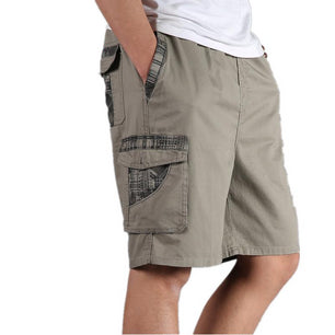 Men's Low Drawstring Waist Plain Knee-Length With Side Pocket Shorts