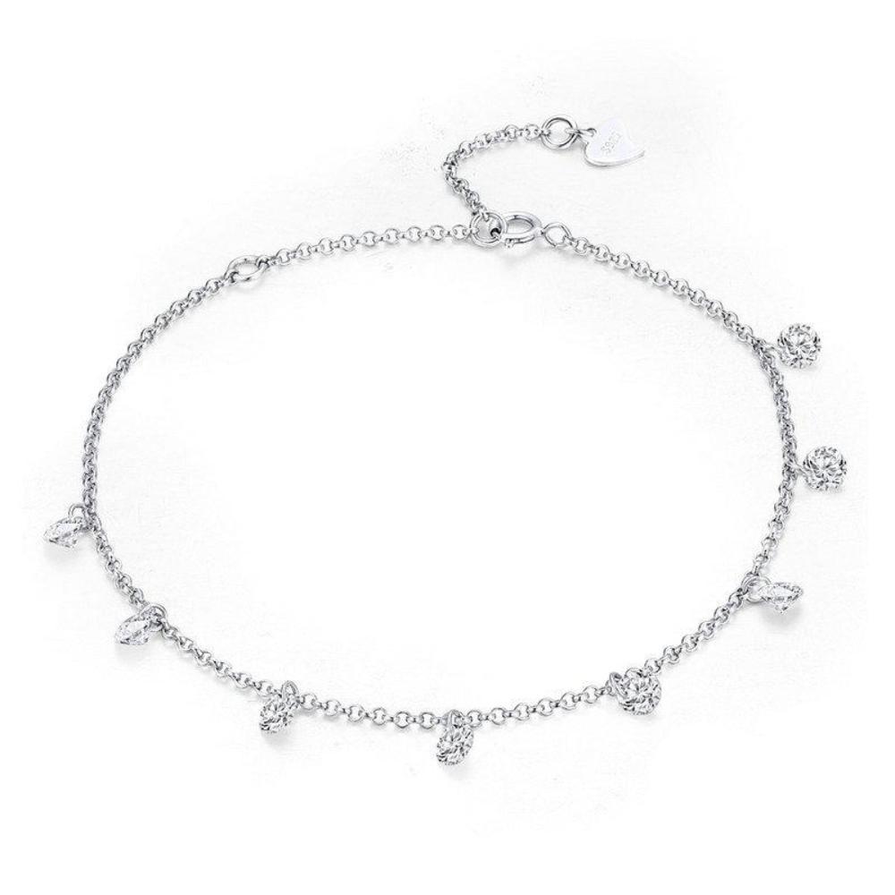 Women's 100% 925 Sterling Silver Geometric Chain Bracelet