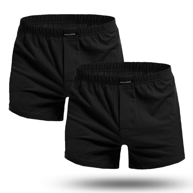 Men's Low Elastic Waist Plain Stretchy Comfortable Boxer Set