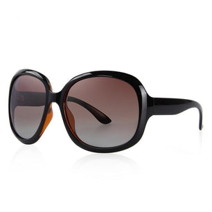 Women's Round Thin Frame Polarized Lens Oversized Sunglasses