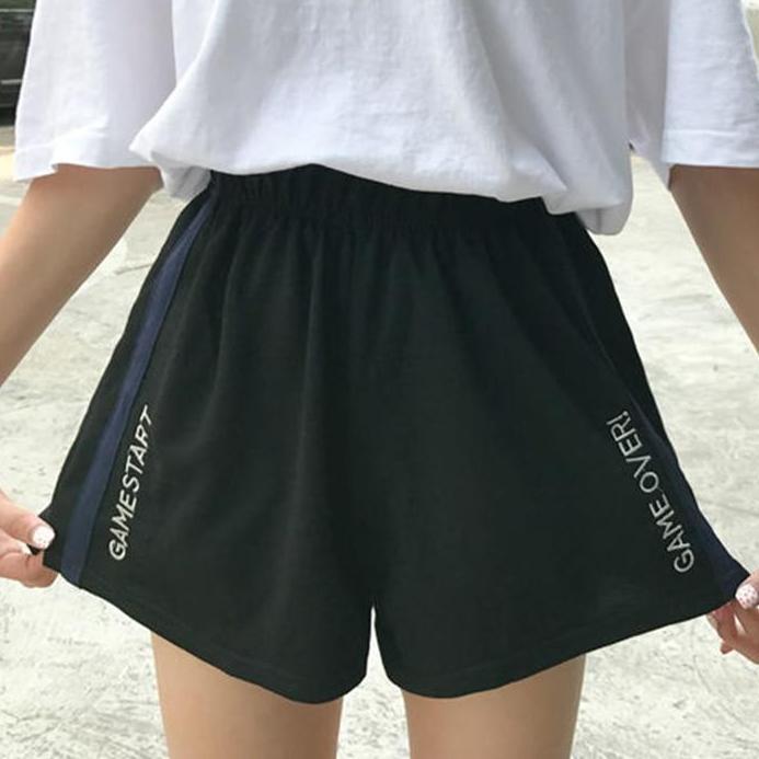 Women's High Elastic Waist Plain Summer Wear Flare Shorts