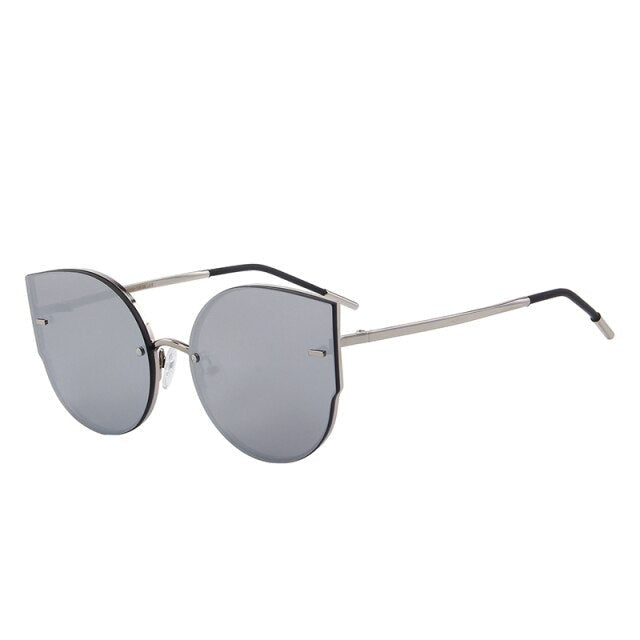 Women's Alloy Frame Cat Eye Designer Full Rim Sunglasses