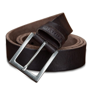 Men's Genuine Leather Plain Strap Alloy Pin Buckle Closure Belts