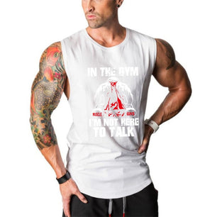 Men's Round Neck Sleeveless Letter Printed Stringer Vests