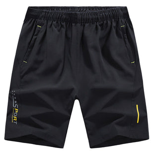 Men's Low Elastic Waist Plain With Zipper Pocket Summer Wear Shorts