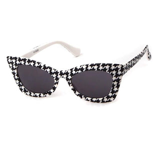 Kid's Cat Eye Light Colorful Mirror Lens Thin Print Frame Sunglasses