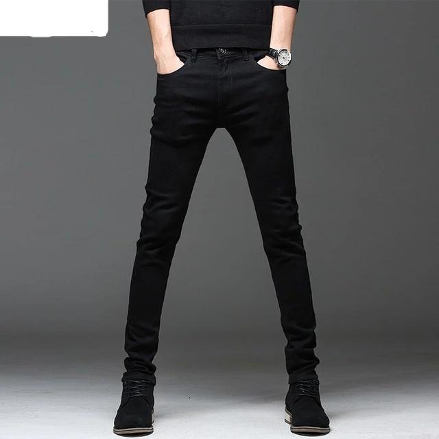 Men's Mid Waist Plain Button Zipper Closure With Pocket Denim Jean