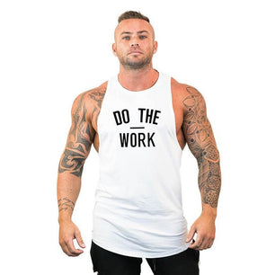 Men's Round Neck Sleeveless Letter Printed Sportswear Stringer Vests