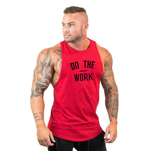 Men's Round Neck Sleeveless Letter Printed Sportswear Stringer Vests