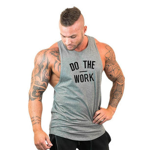 Men's Round Neck Sleeveless Letter Printed Sportswear Stringer Vests