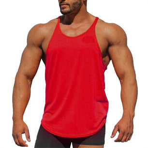 Men's Round Neck Sleeveless Letter Printed Sportswear Stringer Vests