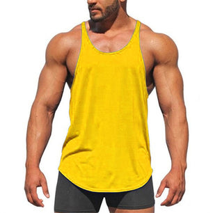 Men's Round Neck Sleeveless Letter Printed Sportswear Stringer Vests